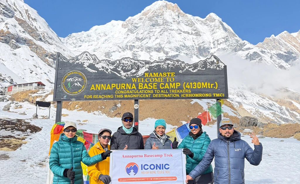 Group photo at Annapurna Basecamp