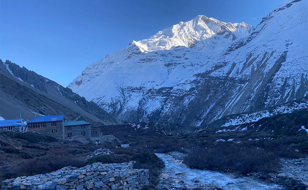 Beautiful mountain with marsyandhi river