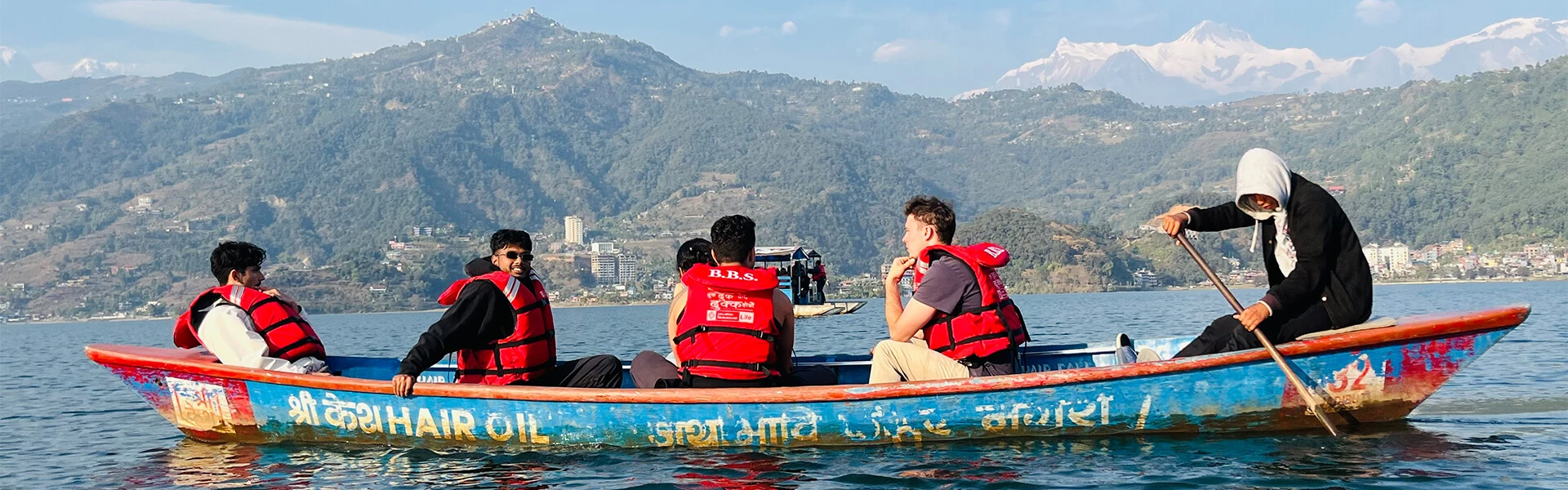 Boating at phewa Lake