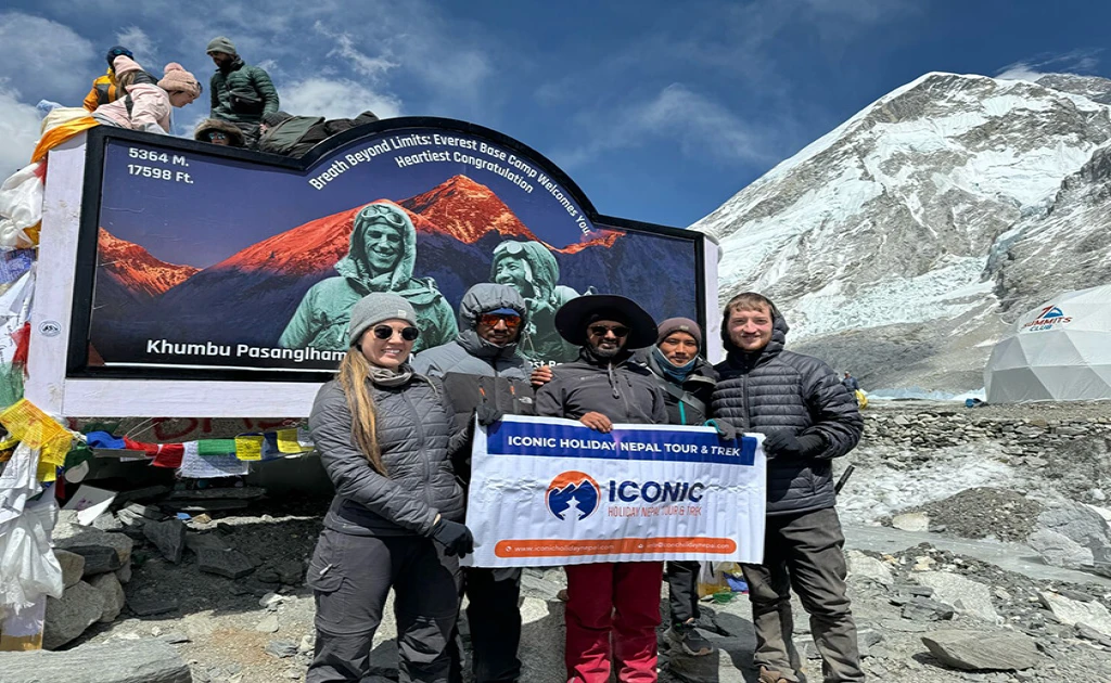 Trekkers at Everest Base Camp (5,364m)