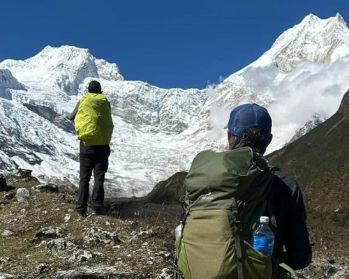 Amazing Manaslu Seen From Trail