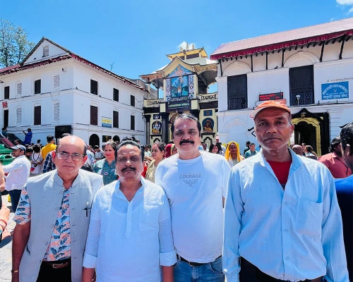 Group Photo After Pashupatinath Darshan