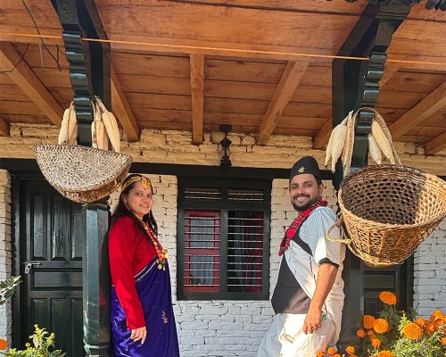 Gurung Dress In Gurung Village