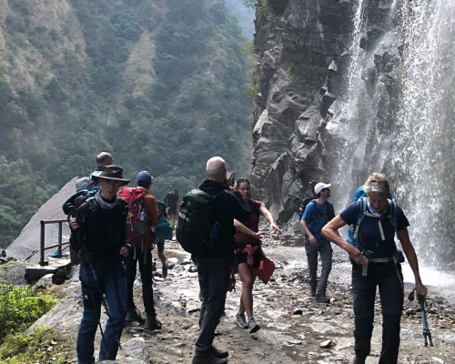 Octopus Waterfall Manaslu Circuit Trek