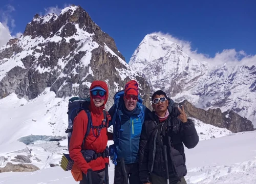 Climber on Mera Peak