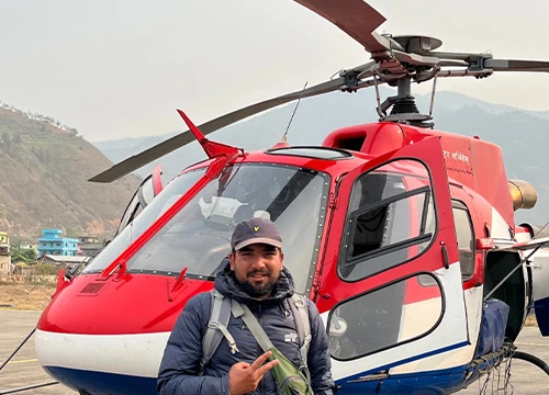 Ready to go from Gorakshep